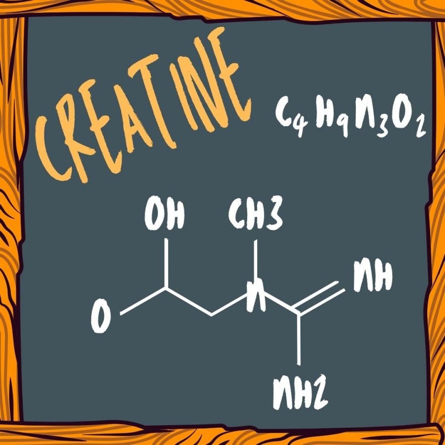 Creatine chemical formula diagram
